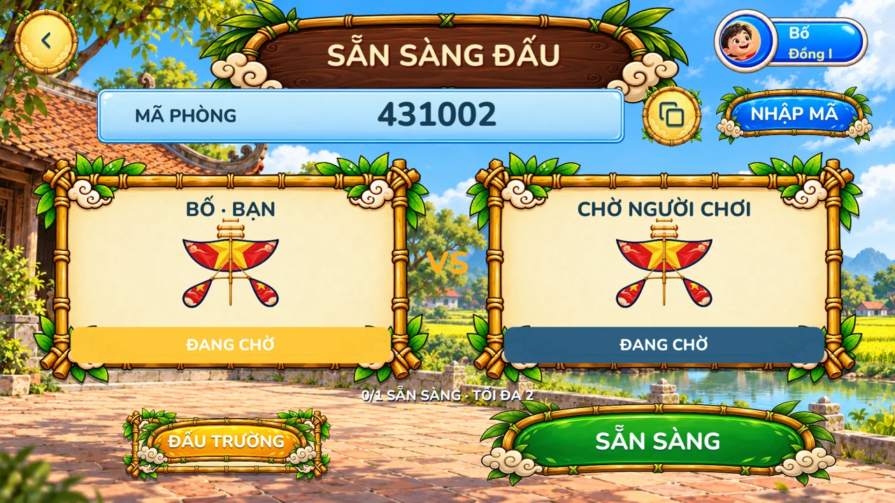 Phòng chơi nhóm trong game Bầu Trời Diều Sáo